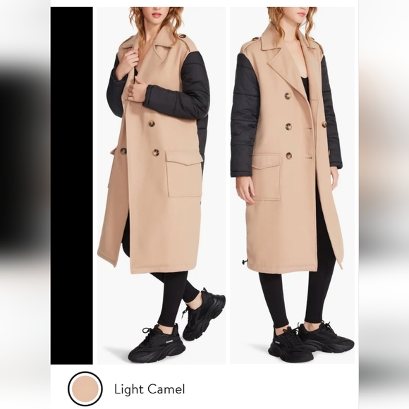 Steven Madden SAVANNAH COAT CAMEL FABRIC - Picture 5 of 5